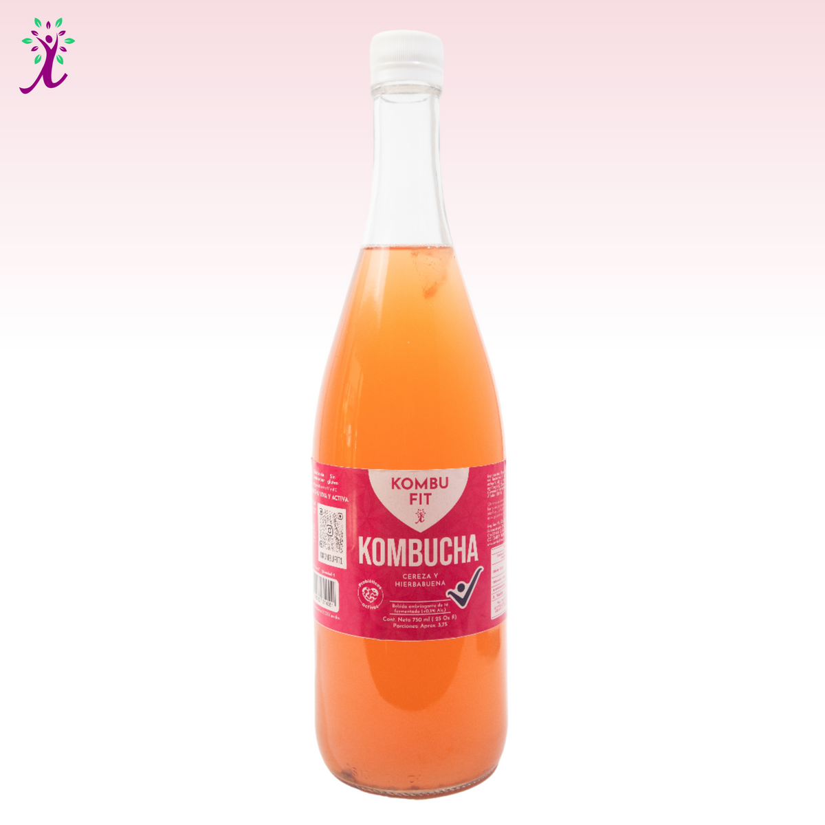 Kombucha Cereza, hierbabuena