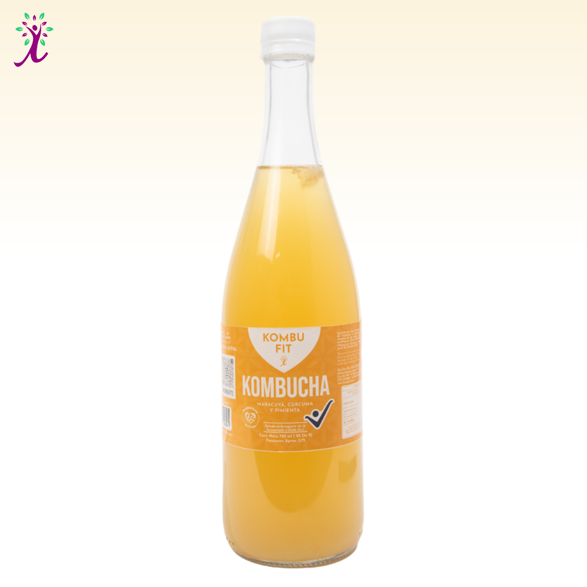 Kombucha Maracuyá, cúrcuma y pimienta